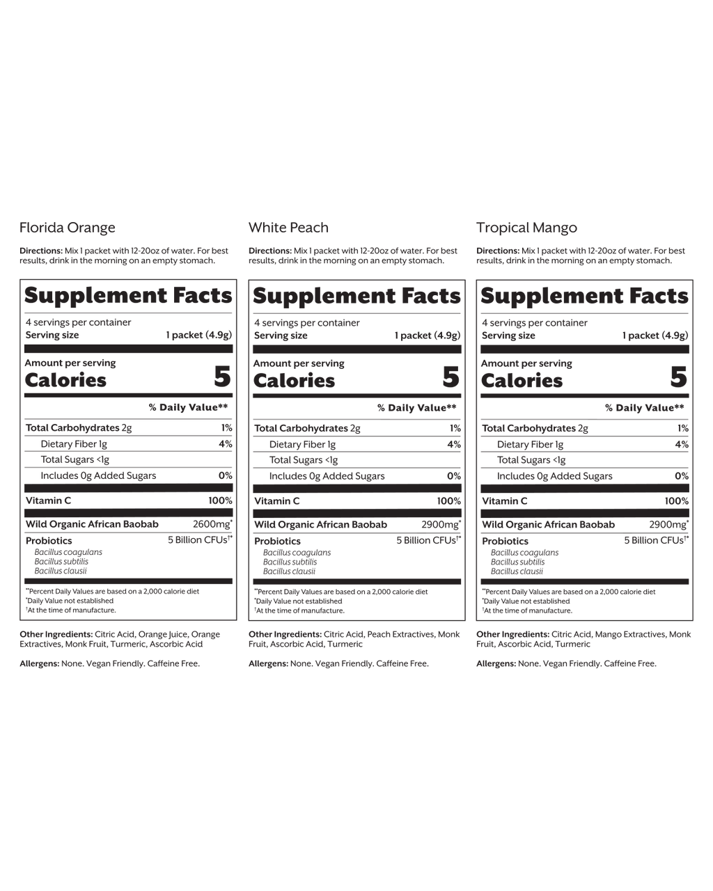 Debloat Variety Pack - Orange, Peach, Mango