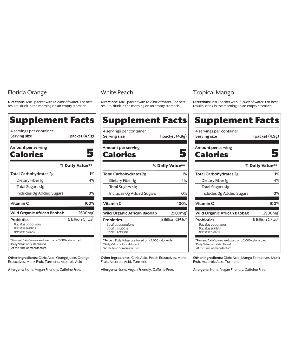Debloat Variety Pack - Orange, Peach, Mango